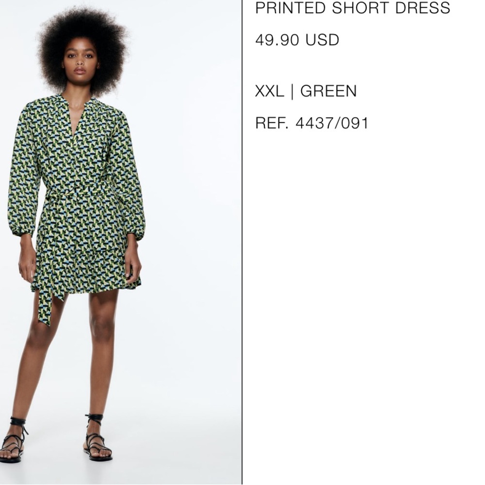 ZARA printed short dress.